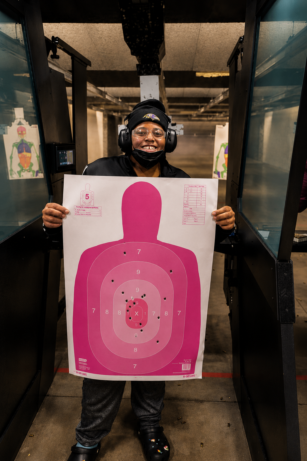 Student smiling with her qualification target